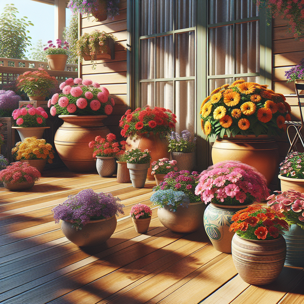 Sprucing Up Your Deck or Patio with Colorful Potted Flowers