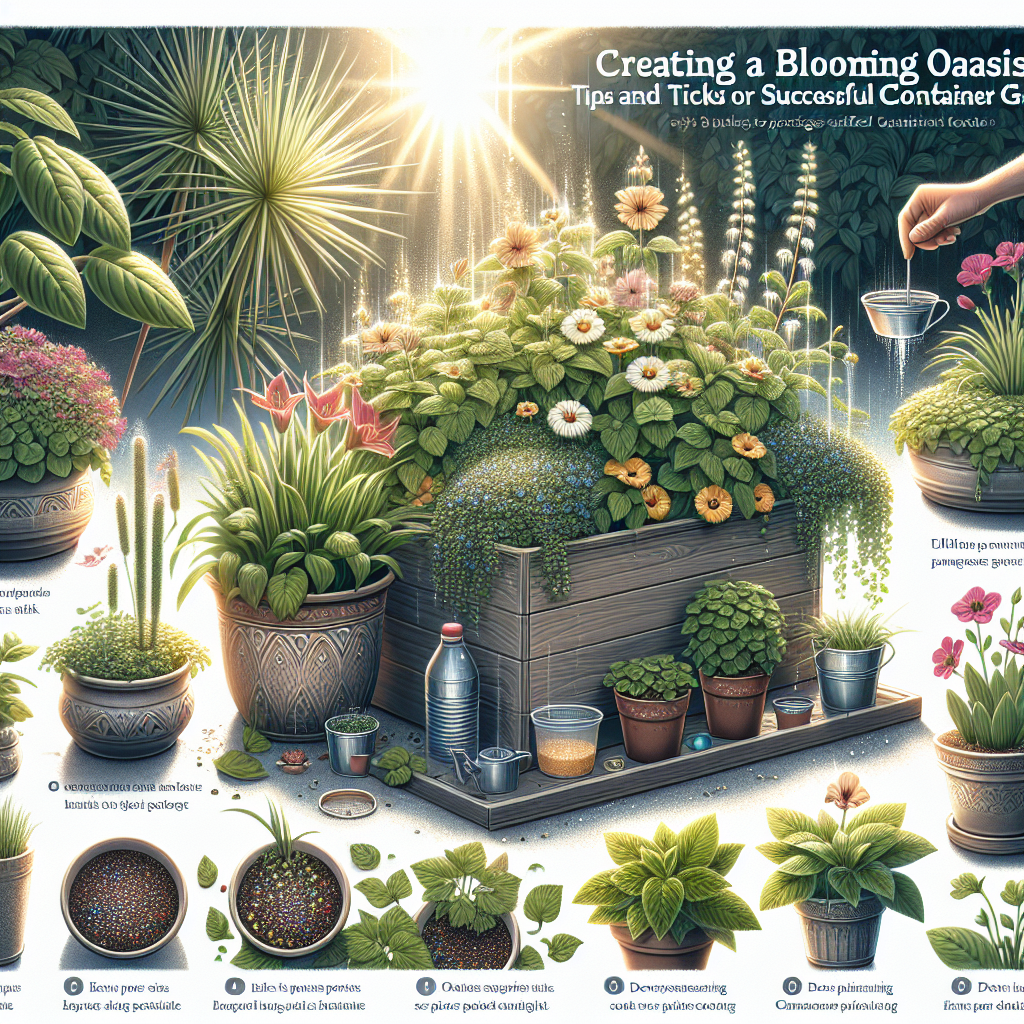 Creating a Blooming Oasis: Tips and Tricks for Successful Container Gardening